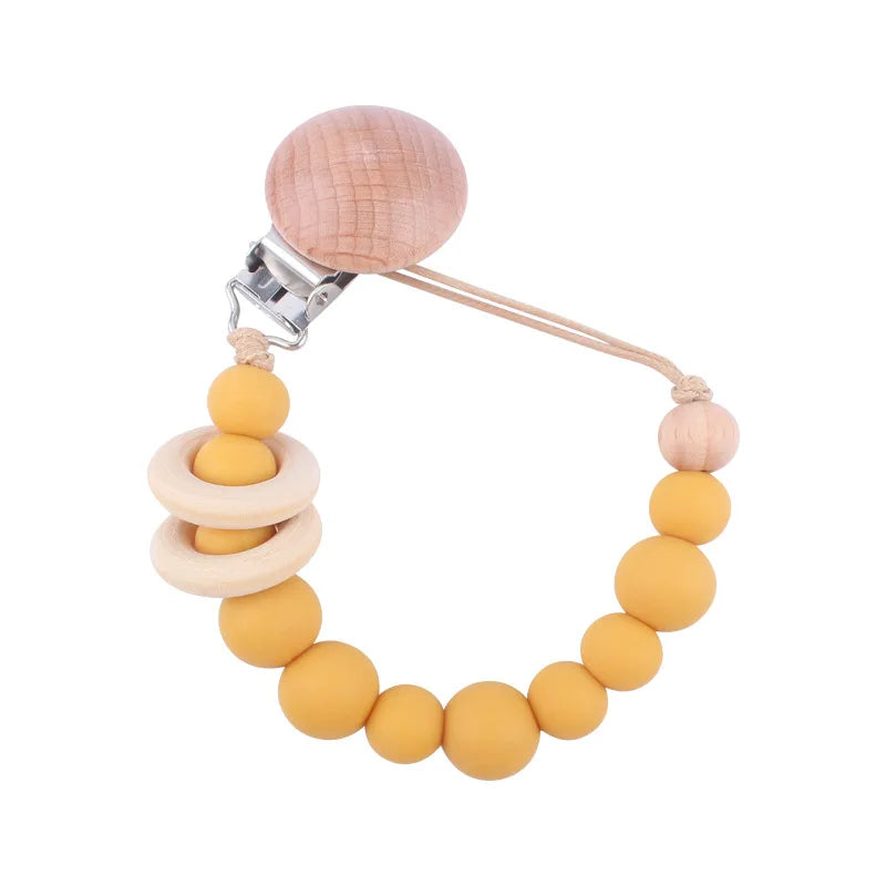 Colorful Baby Silicone Pacifier Chain – Safe & Chewable Clip