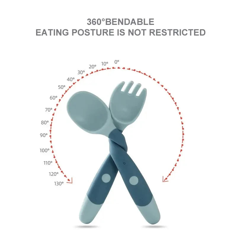 Essential Baby Bendable Fork and Spoon Set – Safe & Fun