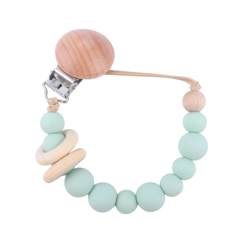 Colorful Baby Silicone Pacifier Chain – Safe & Chewable Clip