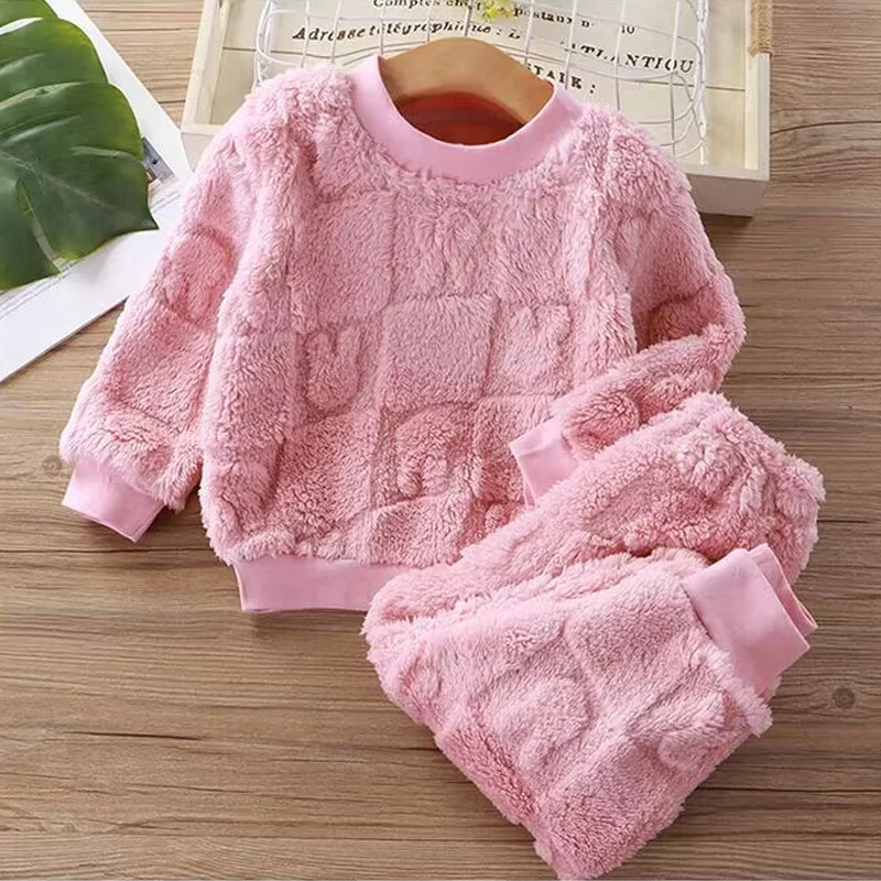 Ultra-Soft Fluffy Baby Winter Outfit – Cozy 2-Piece Set