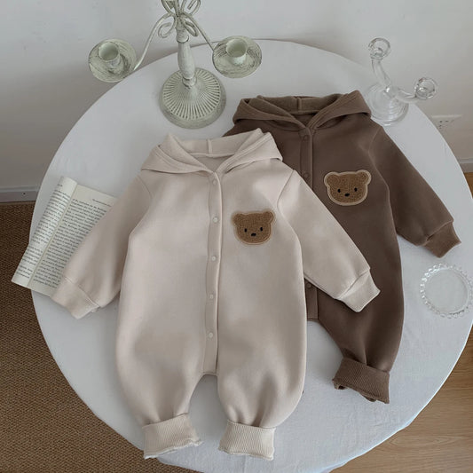 Baby Fleece Hooded Romper