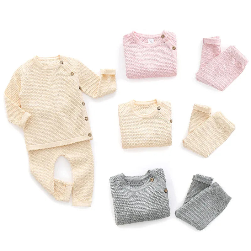 Elegant Baby Set Boy and Girl Outfit – Soft Knit 2PCS Set