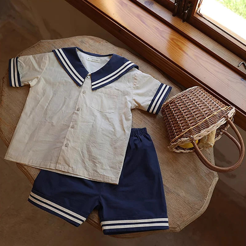 Baby Boy Sailor Outfit 2 Piece Suit