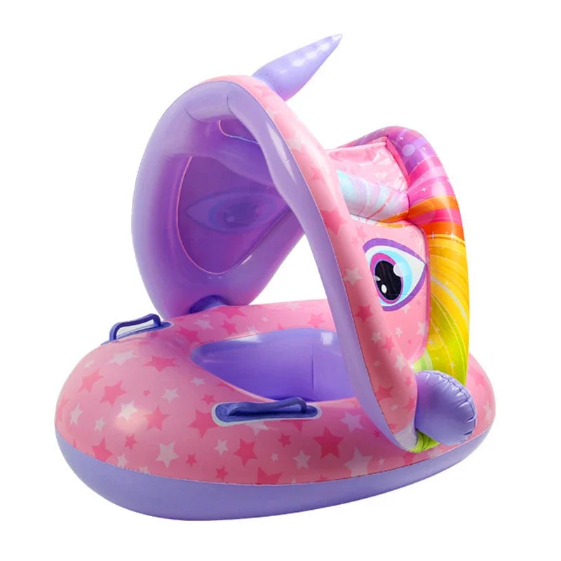 Swim Ring With Sunshade for Babies