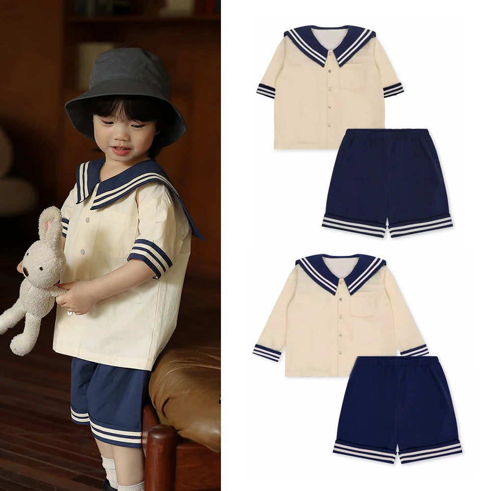 Baby Boy Sailor Outfit 2 Piece Suit