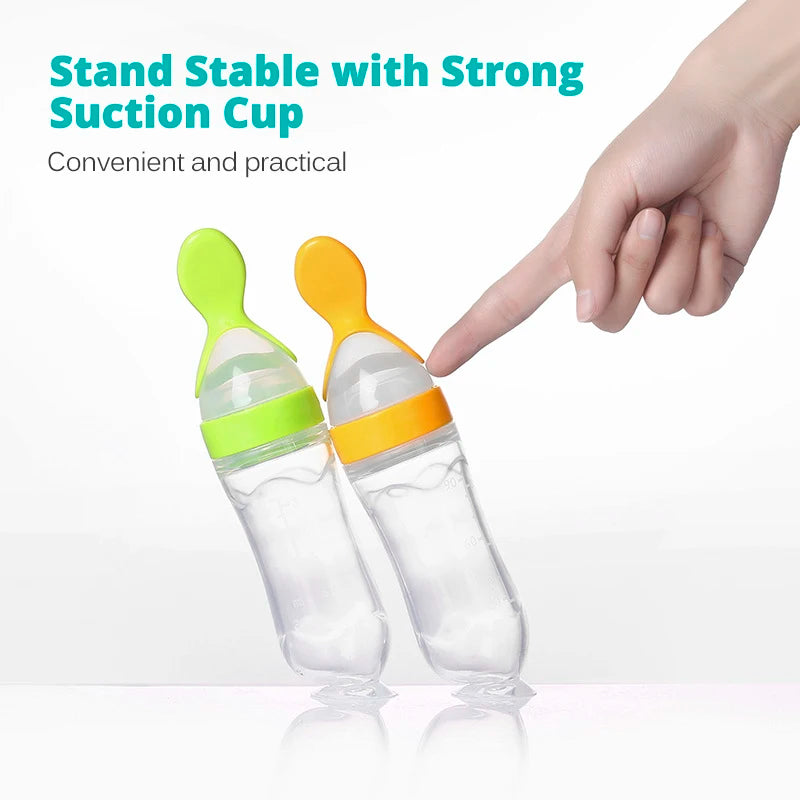 Smart Silicone Bottle With Spoon