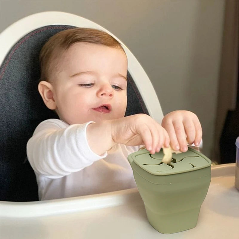 Spill-Proof Silicone Snack Cups