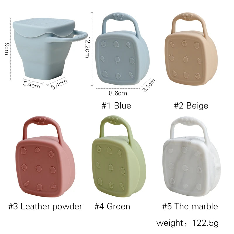Spill-Proof Silicone Snack Cups