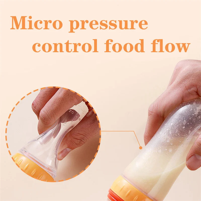 Smart Silicone Bottle With Spoon