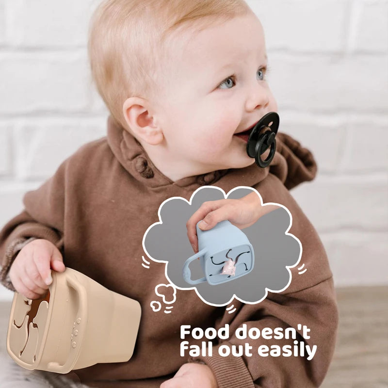 Spill-Proof Silicone Snack Cups