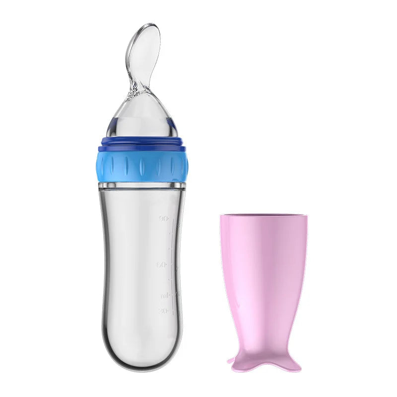 Smart Silicone Bottle With Spoon