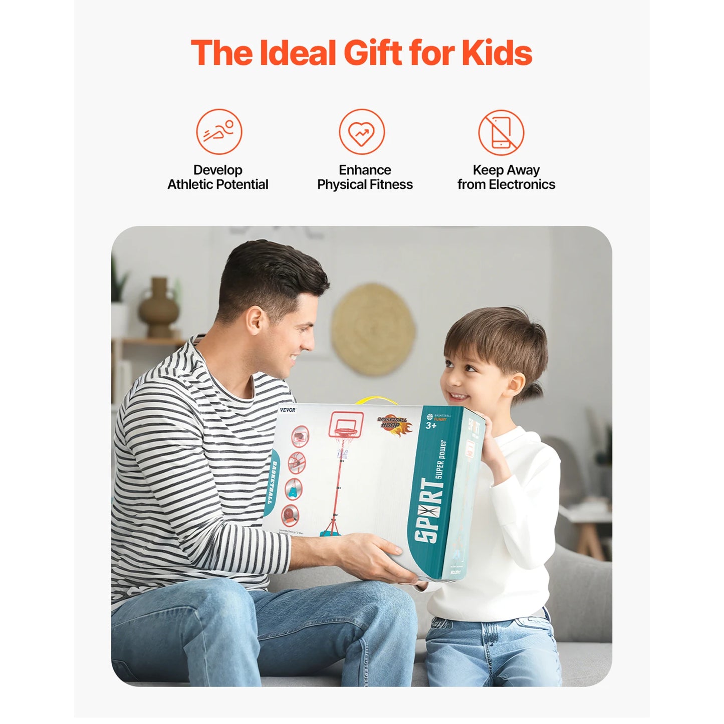 Adjustable Basketball Hoop for Kids