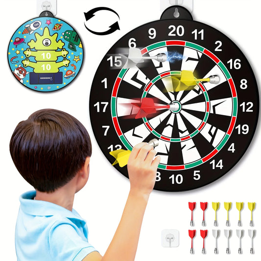Double Sided Magnetic Dart Board for Kids
