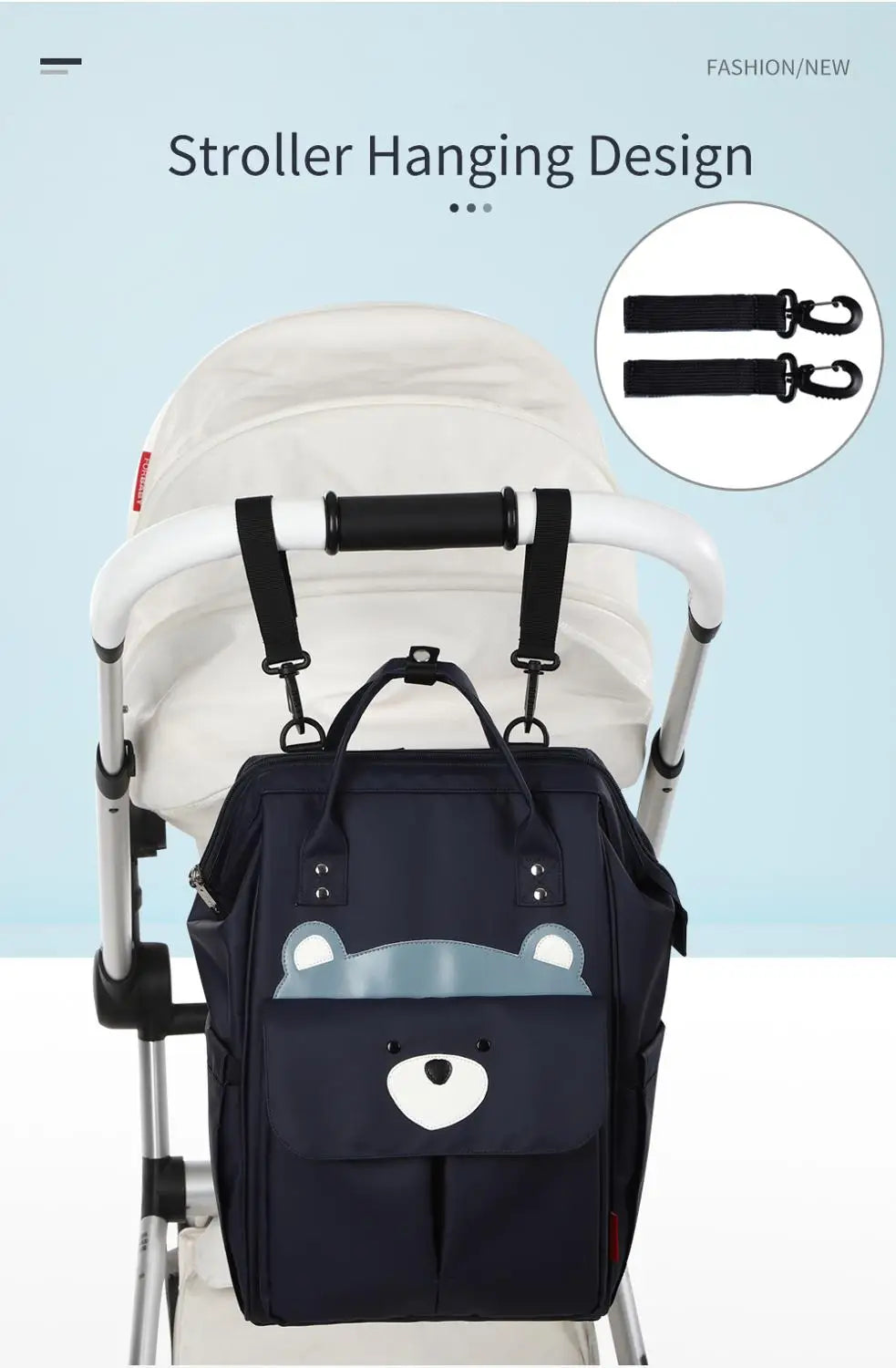 Cute Waterproof Diaper Backpack – Stylish & Practical Baby Gear