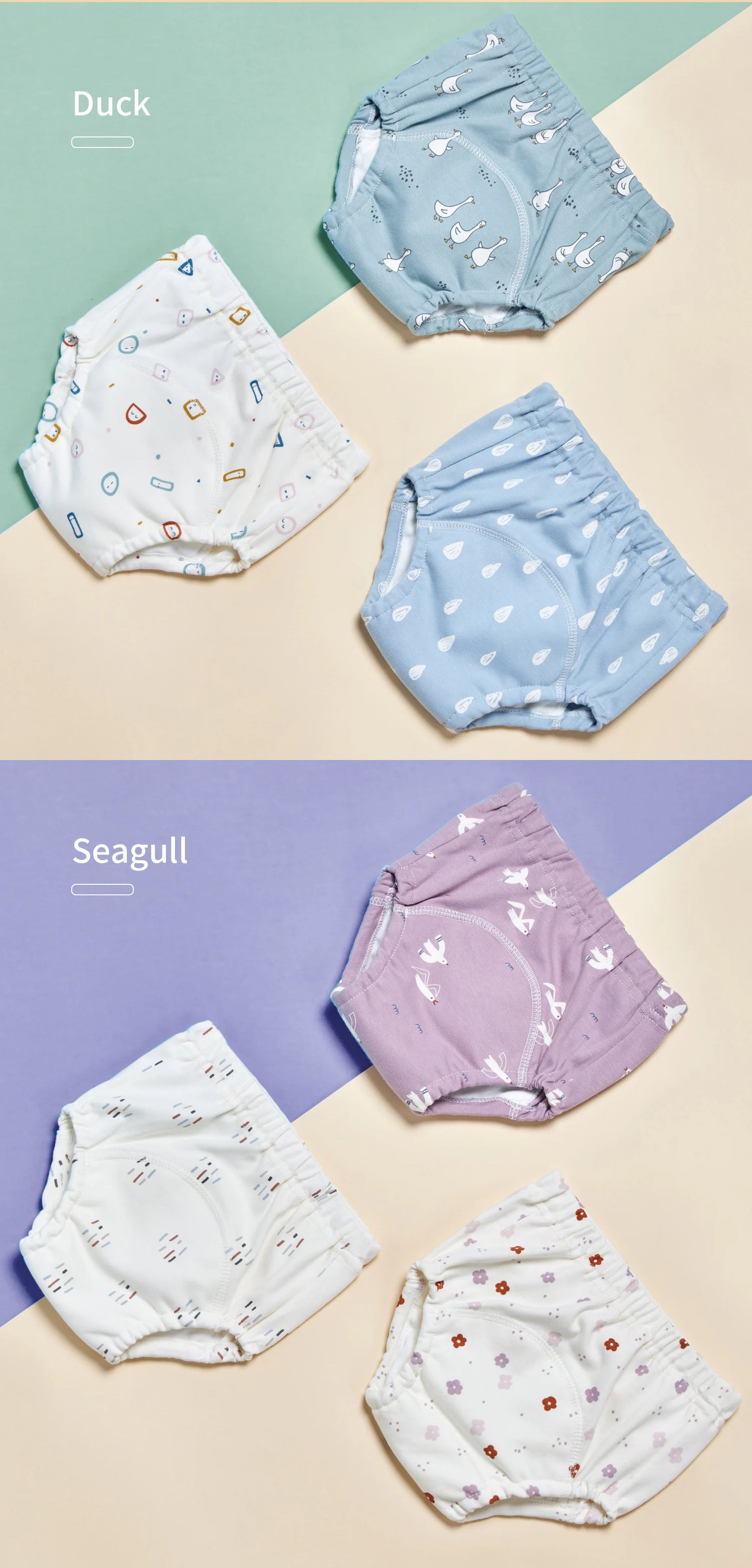 3pcs/Lot Baby Cotton Training Pants Panties 6 Layer Waterproof Cloth Diapers Reusable Toolder Nappies Diaper Baby Underwear