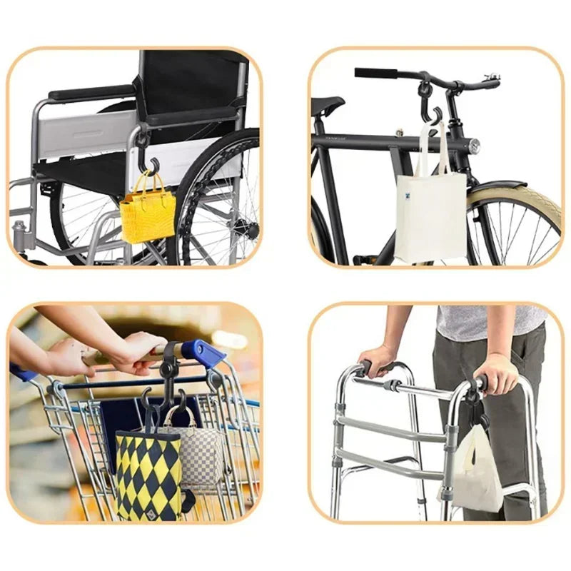 Heavy-Duty Shopping Cart Hooks for Stroller & Bags