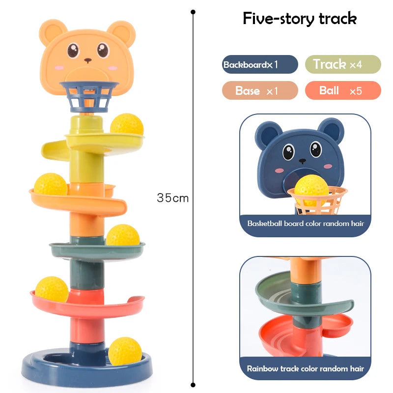 Track Rolling Ball Tower Toy