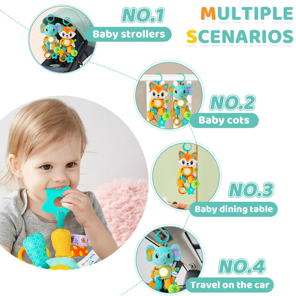 Delightful Baby Car Seat Toys – Engaging & Soothing Fun