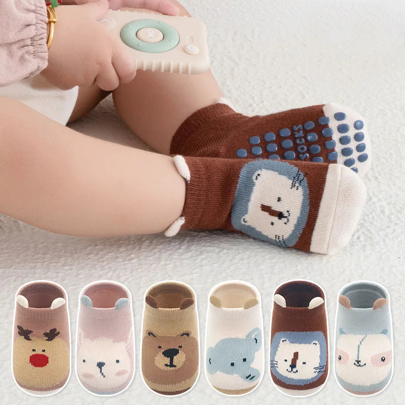 Cozy Baby Non Slip Socks with Cute Animal Designs
