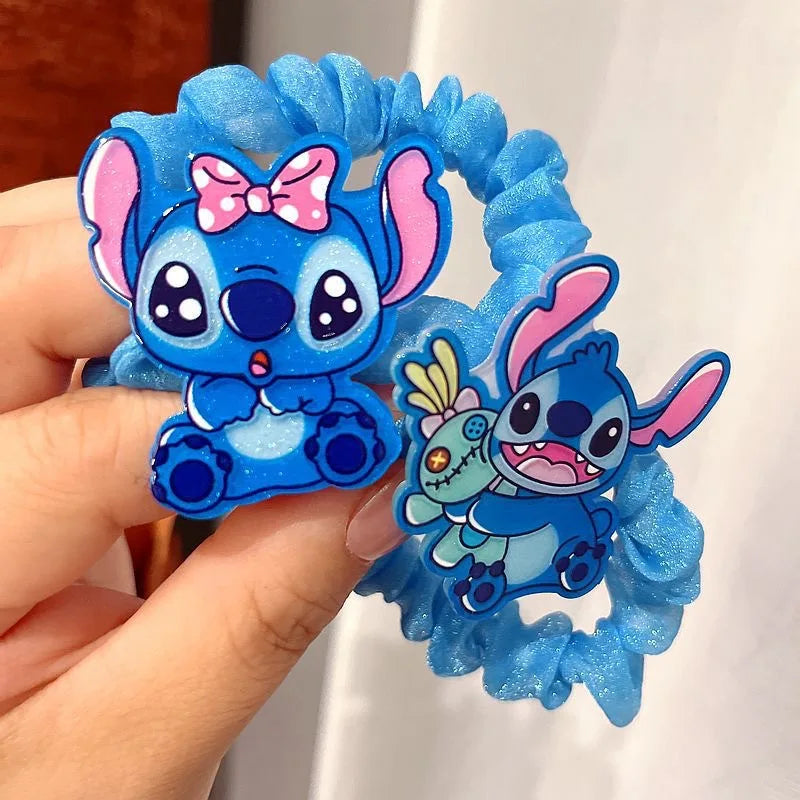 Fun Cartoon Stitch Ponytail Holder – Cute Set for Kids Hair