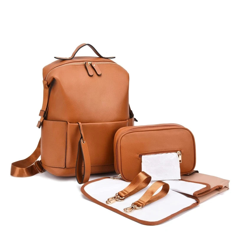 Premium Leather Diaper Bag