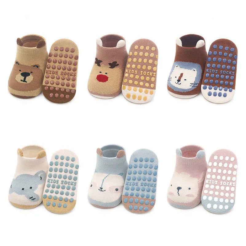 Cozy Baby Non Slip Socks with Cute Animal Designs
