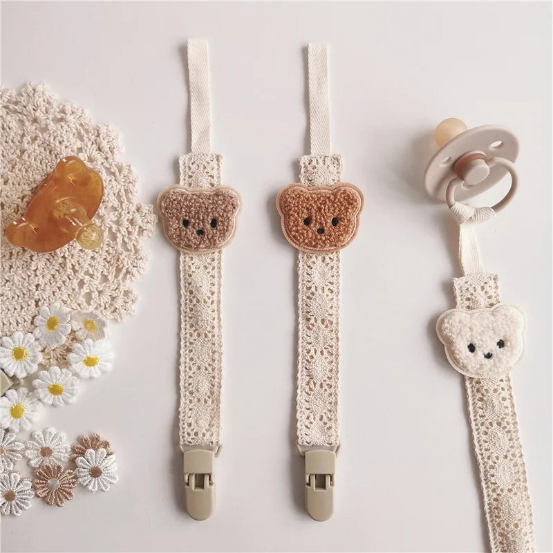 Adorable Bear Pacifier Anti Drop Chain