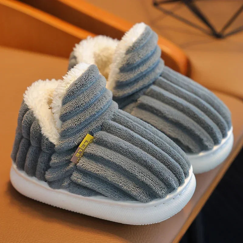 Grey Plush Shoes