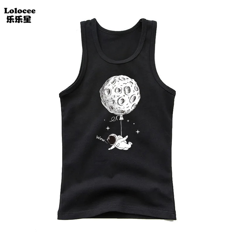 Stylish Kids Cotton Sleeveless T-Shirt – 4-Pack Summer Set