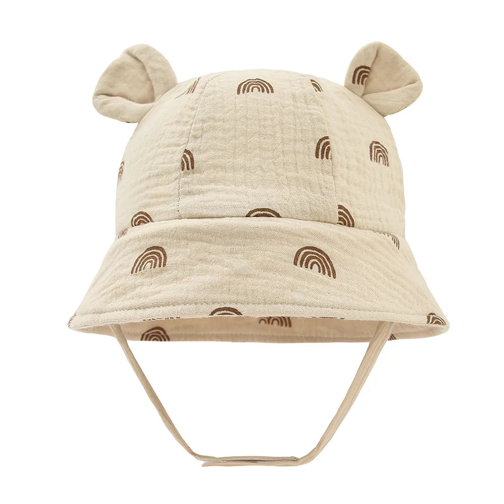 Charming Kids Summer Hat with Bear Ears