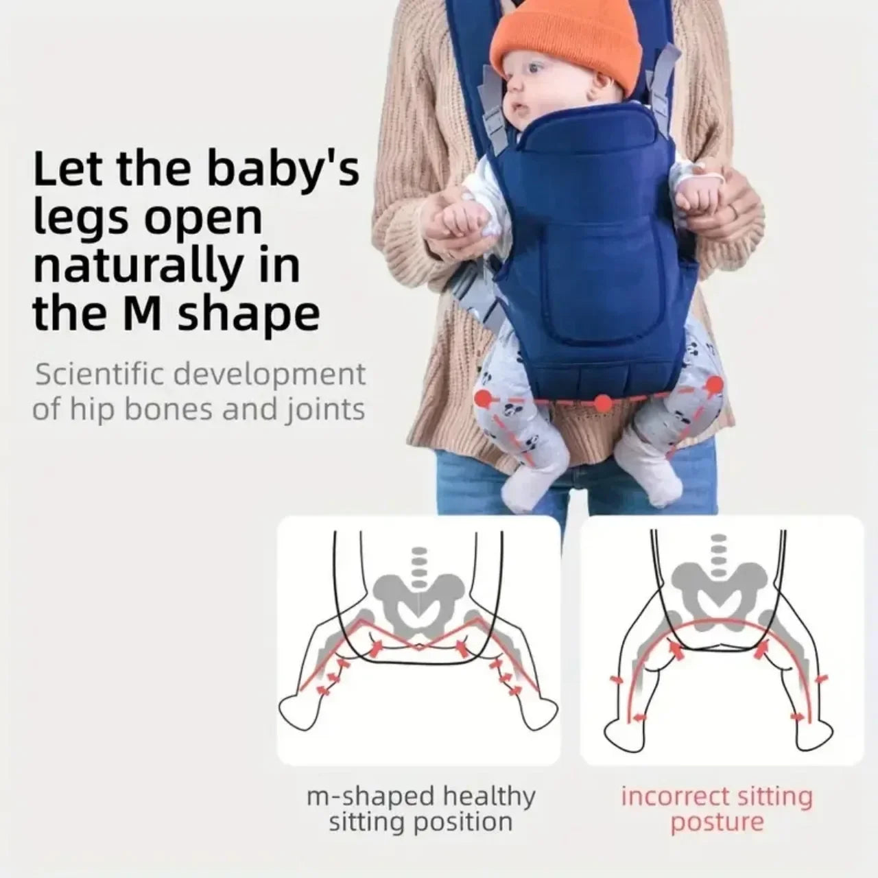 Comfortable Baby Carrier Wrap – Front & Back Carry 0–24M