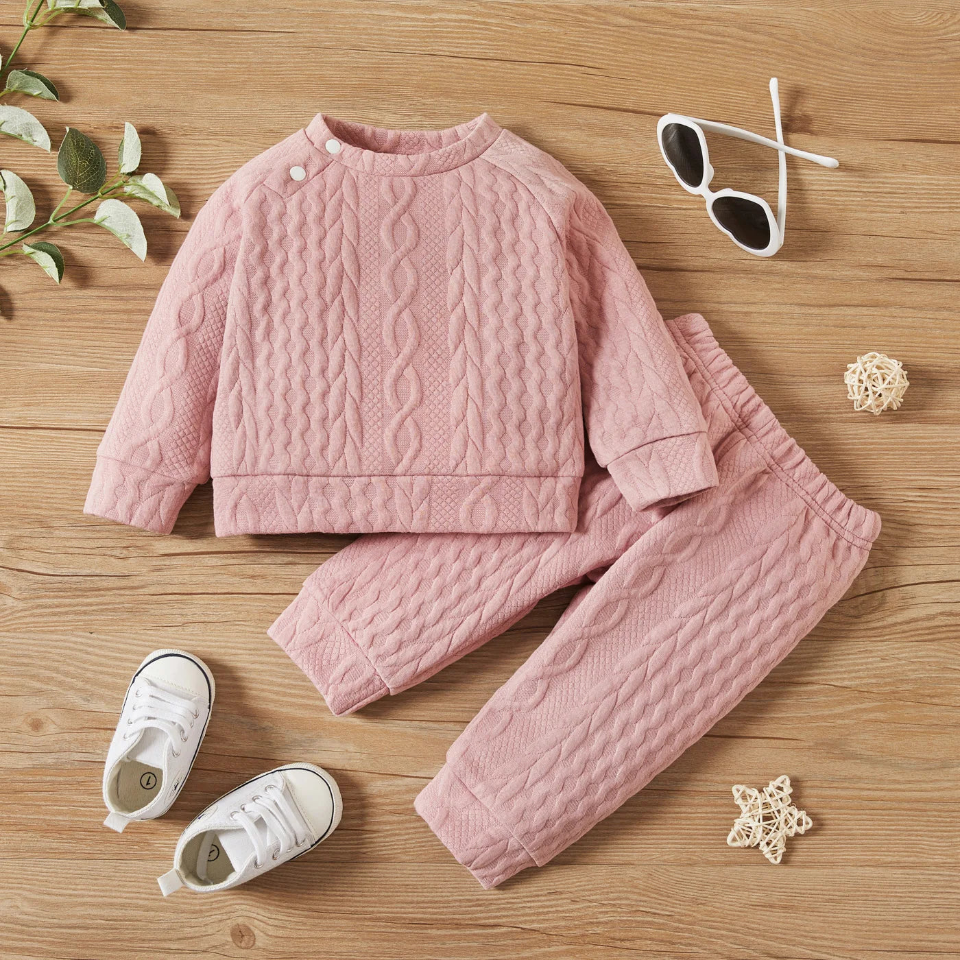 Pink Newborn Baby Girl Boy Clothes Set