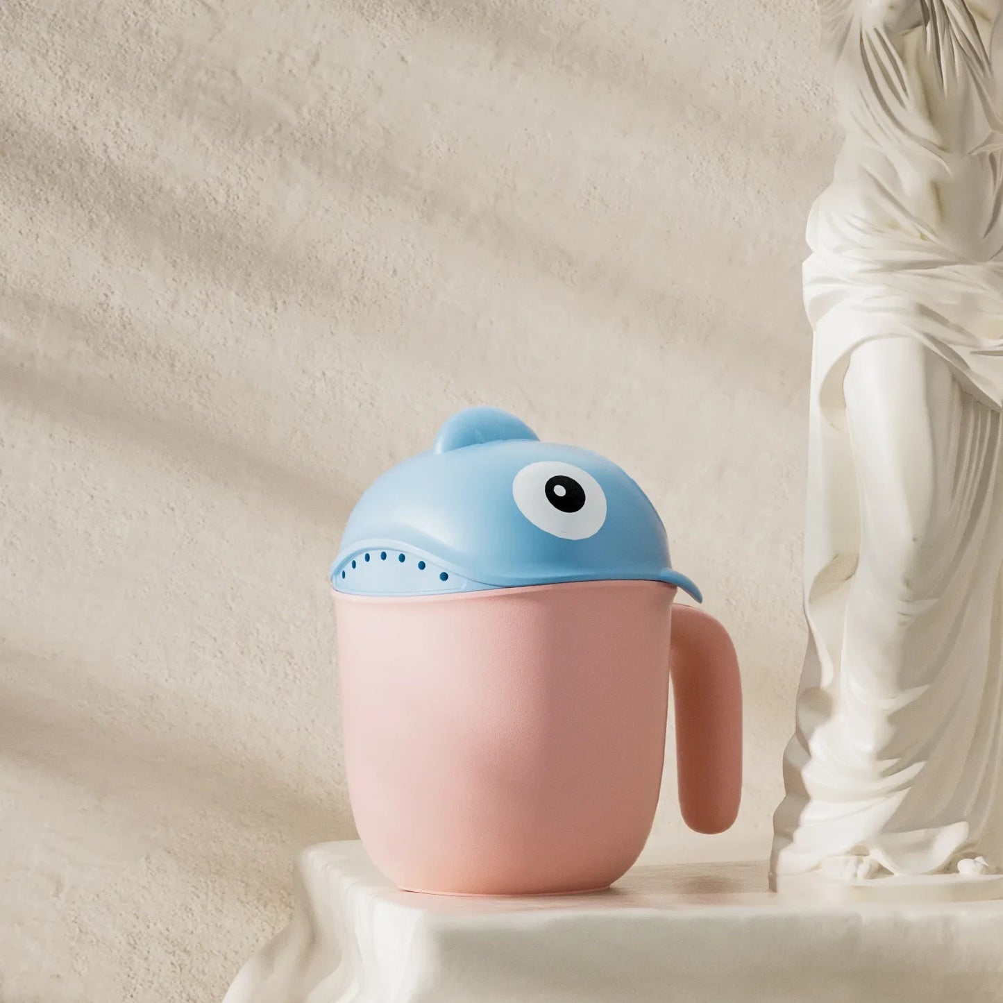 Adorable Shark Shower Cup – Gentle Rinse for Kids