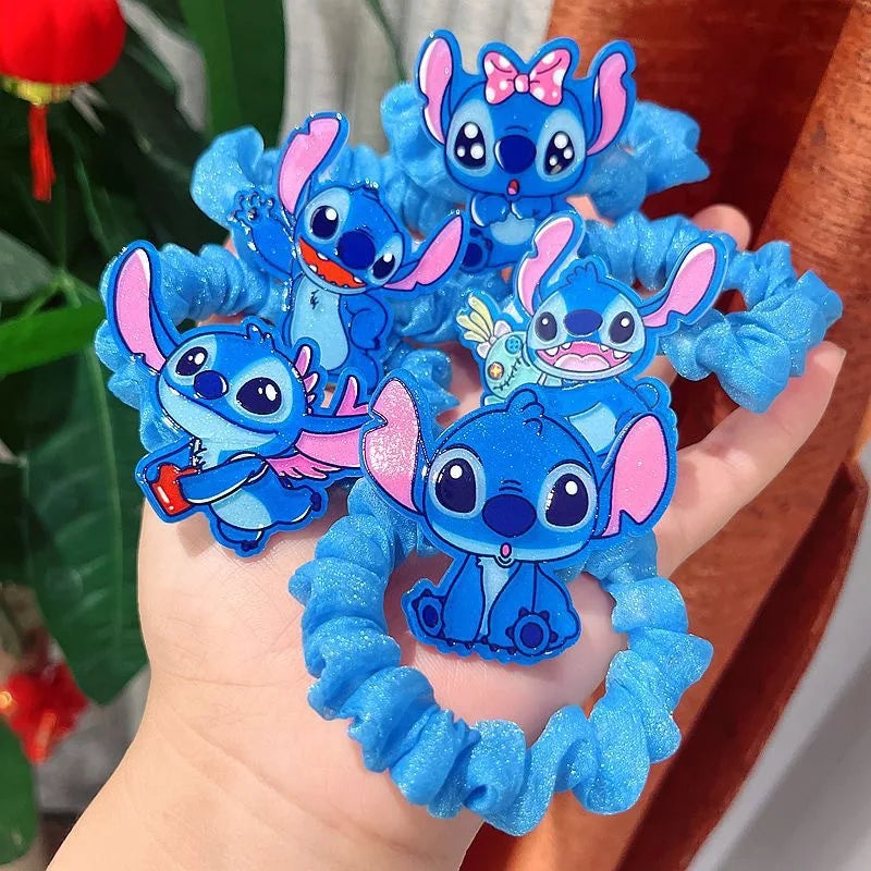 Fun Cartoon Stitch Ponytail Holder – Cute Set for Kids Hair
