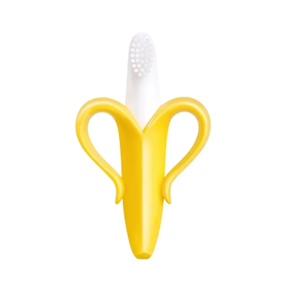 Baby Silicone Toothbrush in Fun Banana Shape