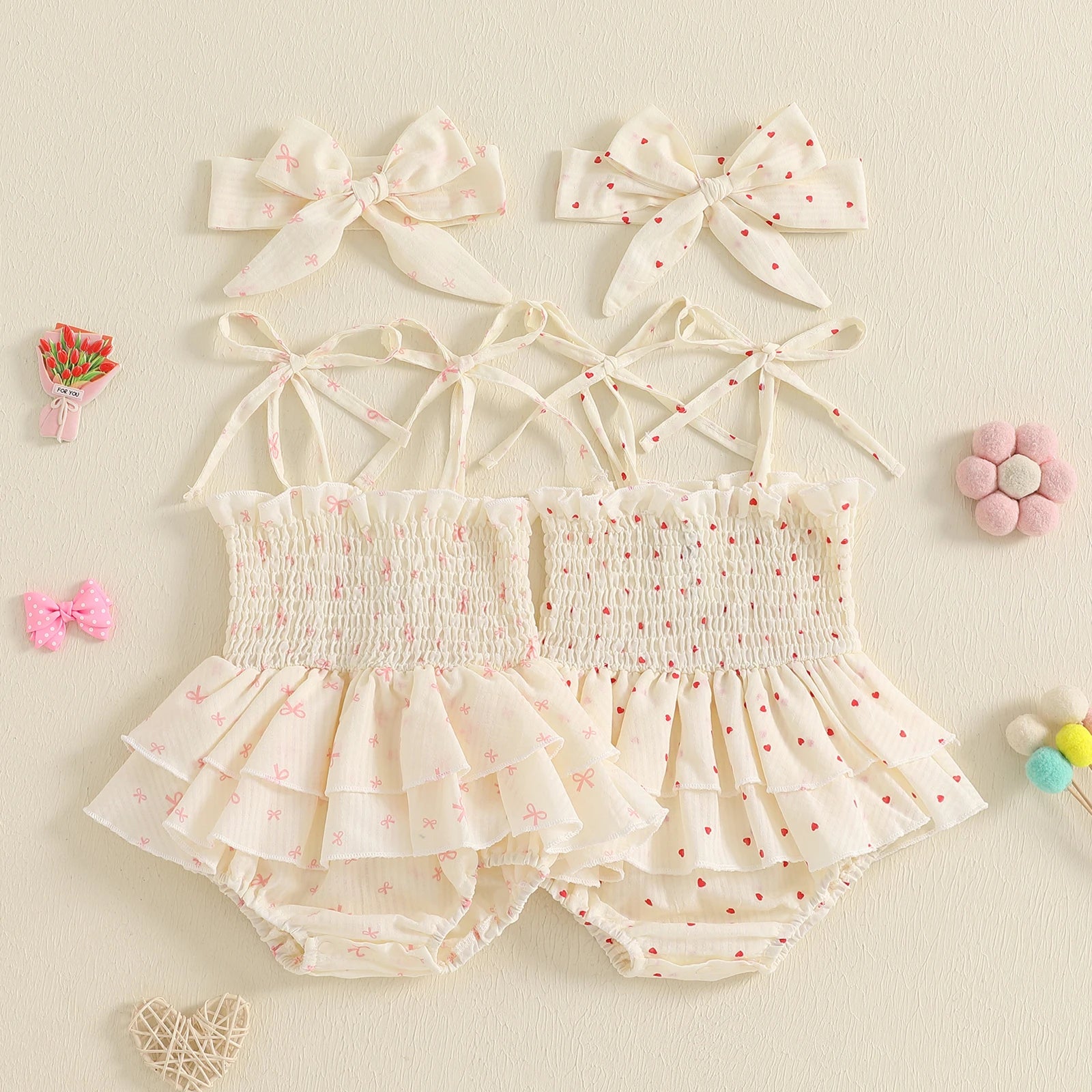Adorable Baby Princess Dress with Hairband – Summer Ruffle Set