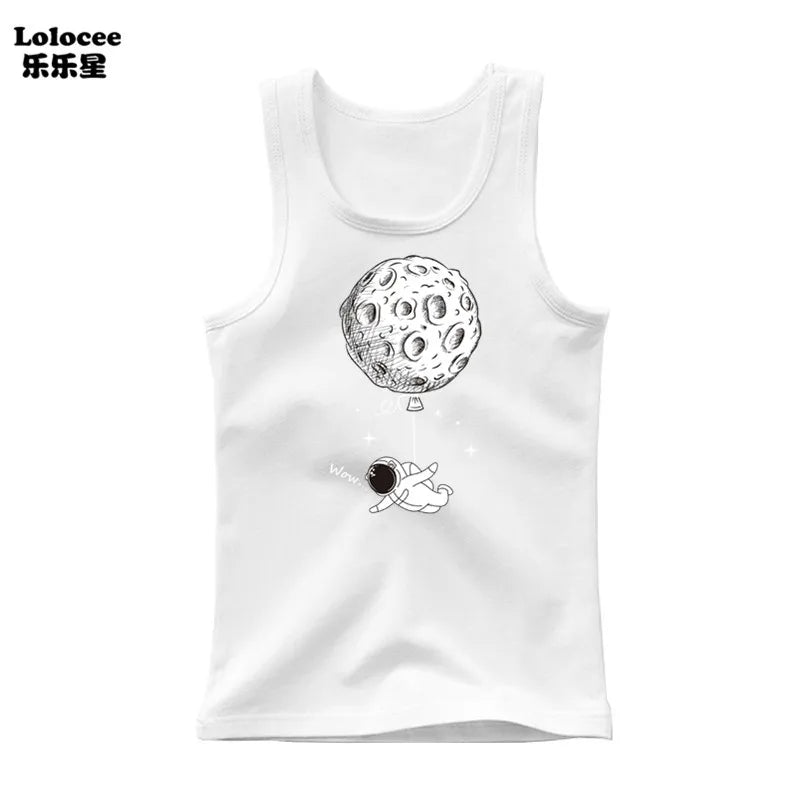 Stylish Kids Cotton Sleeveless T-Shirt – 4-Pack Summer Set
