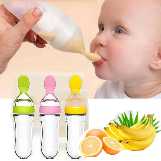 Smart Silicone Bottle With Spoon