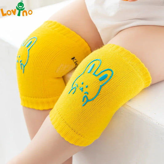 Candy Color Cartoon Print Baby Knee Pads Kids Anti Slip Crawl Necessary Knee Protector Babies Leggings Baby Safety Items