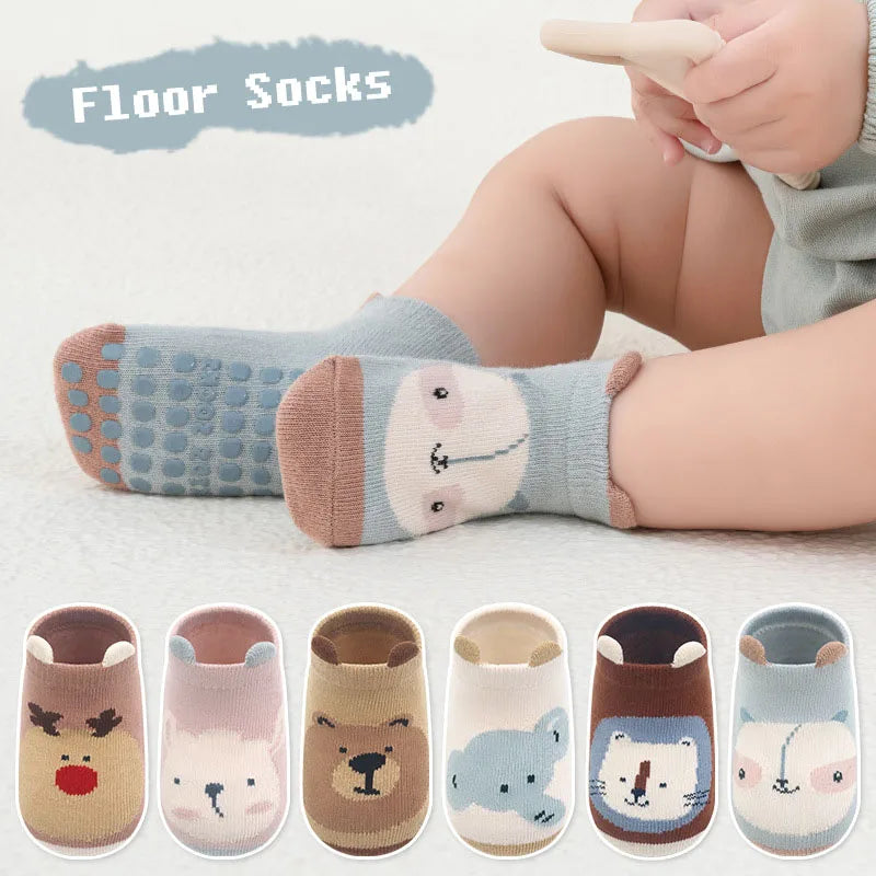 Cozy Baby Non Slip Socks with Cute Animal Designs