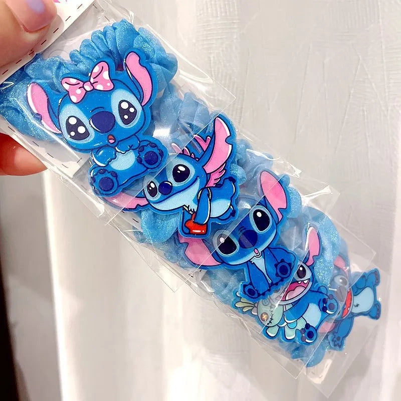 Fun Cartoon Stitch Ponytail Holder – Cute Set for Kids Hair