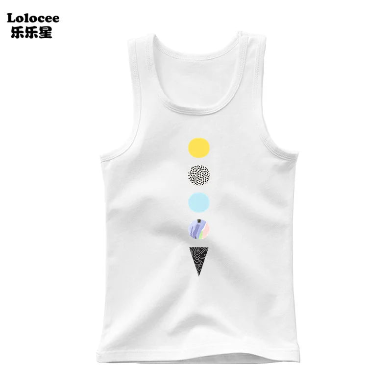 Stylish Kids Cotton Sleeveless T-Shirt – 4-Pack Summer Set