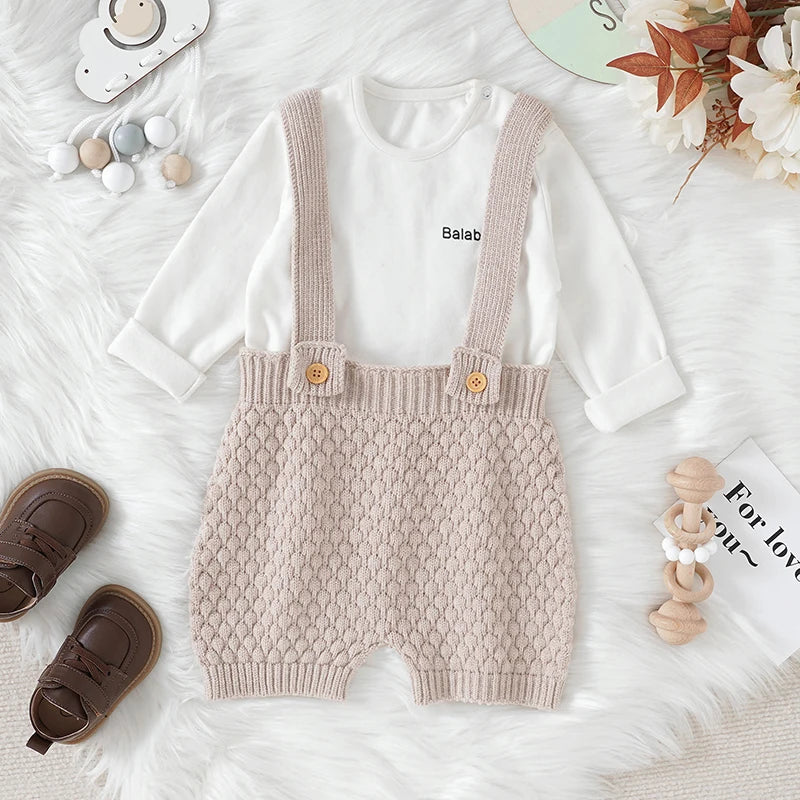 Newborn Sleeveless Knit Overalls