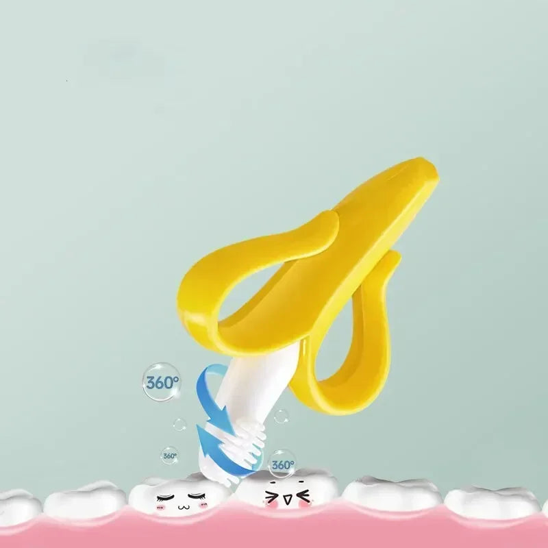 Baby Silicone Toothbrush in Fun Banana Shape
