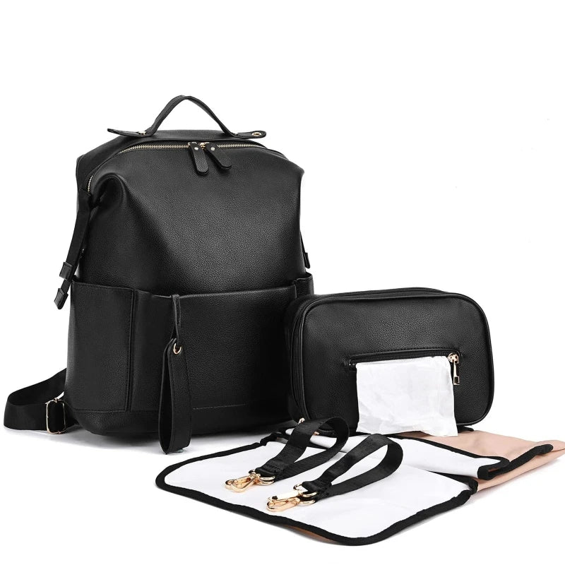 Premium Leather Diaper Bag