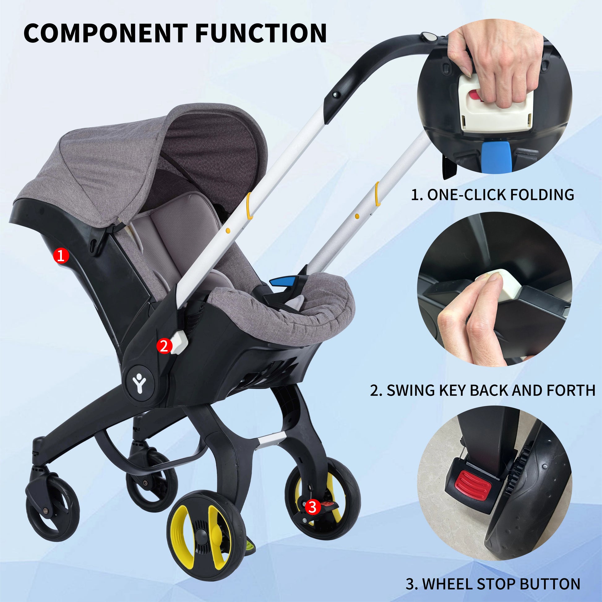 Smart Foldable Baby Stroller