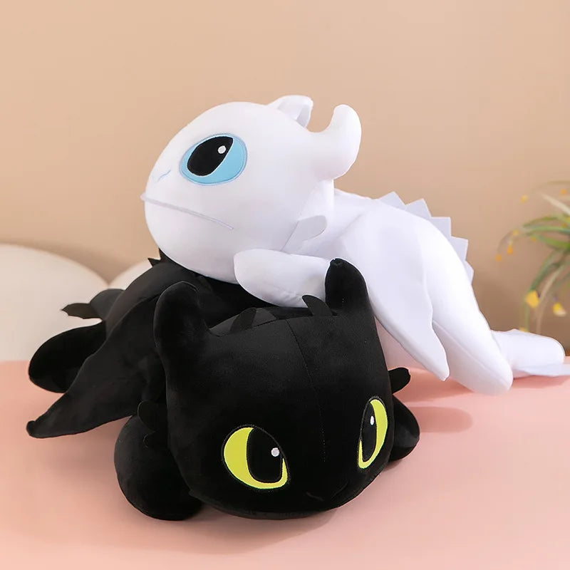 Adorable Plush Dragon Toys – Soft Night & Light Fury Set