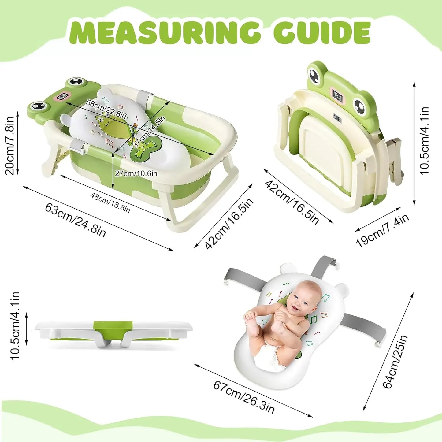 Baby Bath Tub with Foldable Design