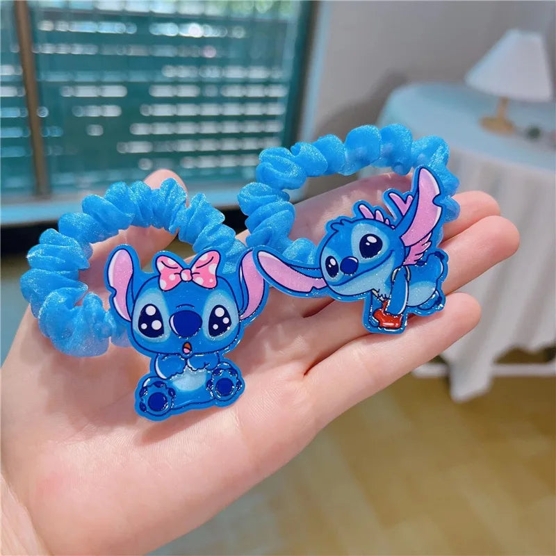Fun Cartoon Stitch Ponytail Holder – Cute Set for Kids Hair
