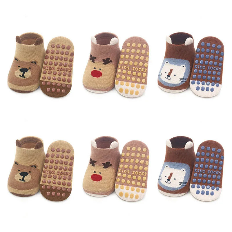 Cozy Baby Non Slip Socks with Cute Animal Designs
